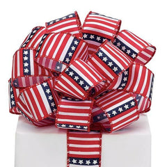 #9 Stars/Stripes Wired Satin Ribbon