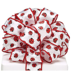 #9 Ladybug Wired Satin Ribbon