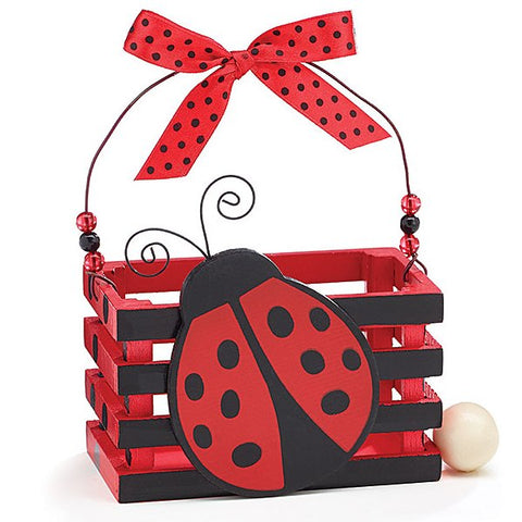 Picture of Adorable Ladybug Wood Crate