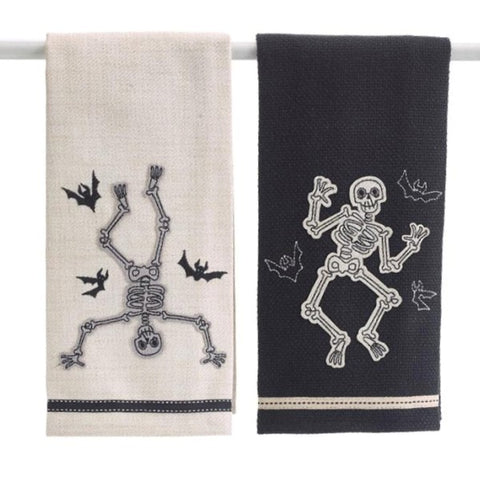 Picture of Assorted Dancing Skeleton Tea Towels - 2 Pack