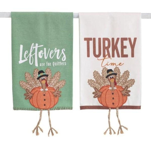 Picture of Assorted Turkey Tea Towels with Dangle Legs - 6 Pack
