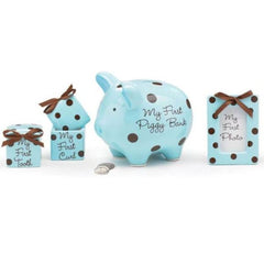 Baby Boy Blue/Brown Dots Gift Sets - Pack of 2 Sets