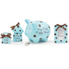 Baby Boy Blue/Brown Dots Gift Set