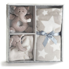 Baby Gift Set with Gray Elephants