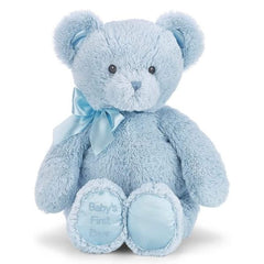 Baby's First Bear Plush Stuffed Animal 12" Blue Teddy