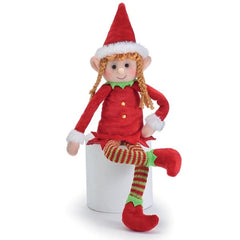Bendable Plush Christmas Girl Elf - 6 Pack