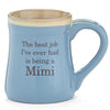 Mimi/Message 18 oz. Blue Porcelain Mugs - 4 Pack