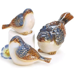 Blue Bird Family Figurines - 3 pc Set