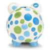 Boys Blue & Green Ceramic Polka Dot Piggy Banks - 2 Pack