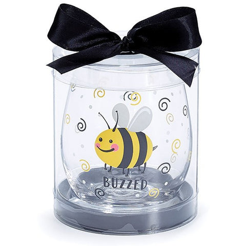 Picture of Buzzed Bee Stemless Wine Glass