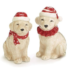 Christmas Dogs Salt and Pepper Shaker Set