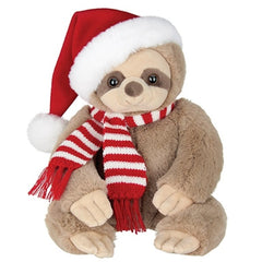 Christmas Plush Stuffed Animal Santa Sloth