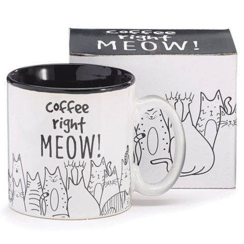Picture of Coffee Right MEOW Ceramic Mugs - 6 Pack