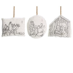 Color Your Own Ornament Christmas Sets - Pack of 4 Sets