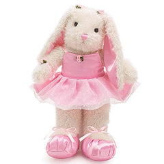 Creamy White Plush Ballerina Bunnies - 3 Pack