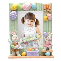 Easter Resin Picture Frame with Bunnies