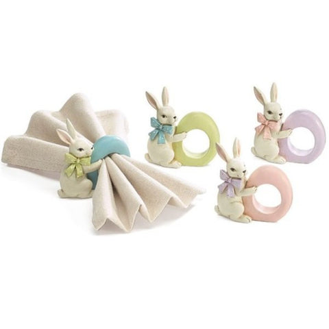 Picture of Easter Bunny Rabbit and Egg Napkin Rings