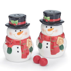 Festive Snowman Salt and Pepper Shakers