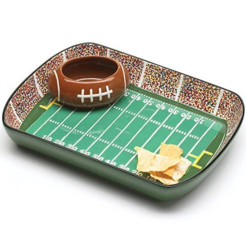 Picture of Football Stadium Chip and Dip Sports Serving Sets - Pack of 2 Sets