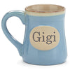 Gigi/Message 18 oz. Blue Porcelain Mug