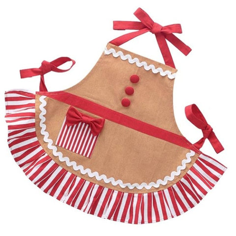 Picture of Gingerbread Child Apron with Buttons