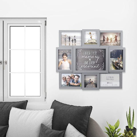 Picture of Gray 8-Opening Cherish Every Memory Collage Picture Frame