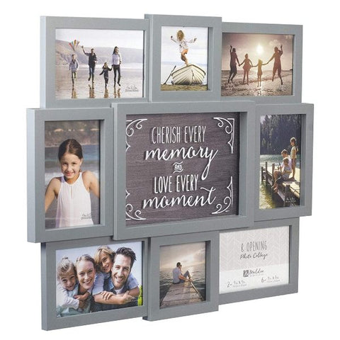Picture of Gray 8-Opening Cherish Every Memory Collage Picture Frames - 4 Pack