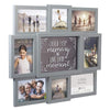 Gray 8-Opening Cherish Every Memory Collage Picture Frame