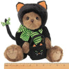 Halloween Plush Teddy Bear Midnight Magic in Black Cat Outfit