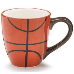 Hand-Painted Basketball Ceramic Mugs - 6 Pack