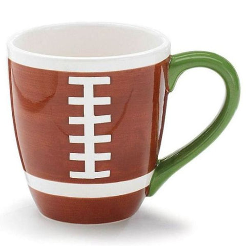 Picture of Hand-Painted Football Ceramic Mugs - 6 Pack