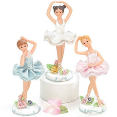 Hand-painted Resin Ballerina Figurines - Pack of 3 Sets