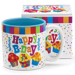 Happy Birthday To You Ceramic Mugs - 6 Pack