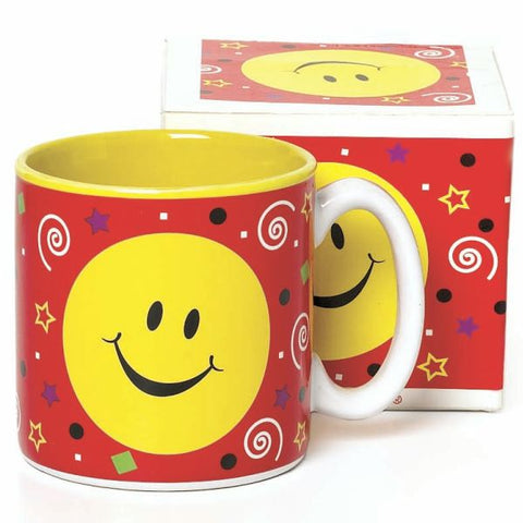 Picture of Happy Smiley Face Party 13 oz. Ceramic Mugs - 6 Pack