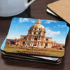 Hardboard Cork Back Square Photo Coaster Set with Coaster Holder