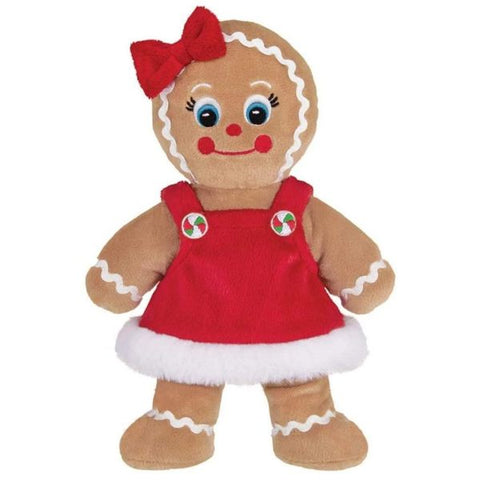 Picture of Holiday Plush Stuffed Gingerbread Girl Holly Ginger