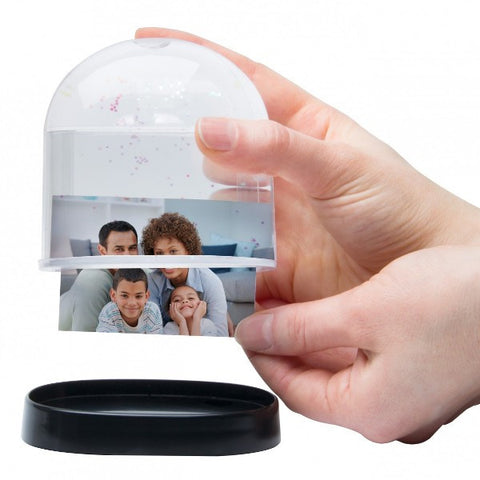 Picture of Horizontal Photo Snow Globe with Clear Back - 6 Pack