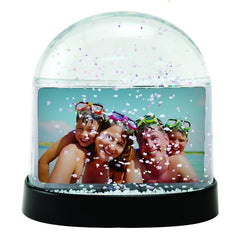 Horizontal Photo Snow Globe with Clear Back