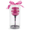 Hot Pink Fill Line Wine Glass/Goblet - 4 Pack