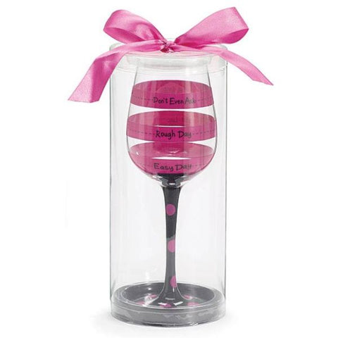 Picture of Hot Pink Fill Line Wine Glass/Goblet