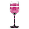 Hot Pink Fill Line Wine Glass/Goblet - 4 Pack