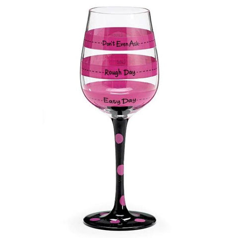 Picture of Hot Pink Fill Line Wine Glass/Goblet - 4 Pack