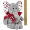 Hugh Loves You Plush Stuffed Animal Gray Elephant with Hearts