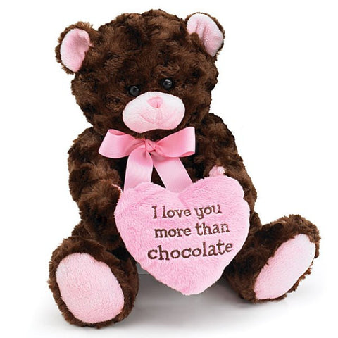 Picture of I Love You More Than Chocolate Valentine's Teddy Bear