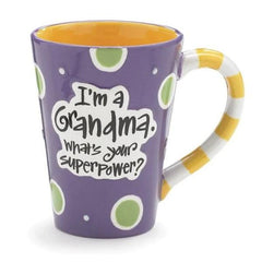 "I'm a Grandma, What's Your SuperPower?" 12 oz. Coffee Mugs - 4 Pack