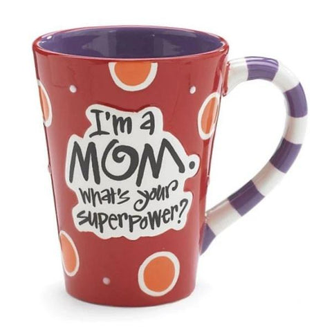 Picture of "I'm a Mom, What's Your SuperPower?" 12 oz. Coffee Mugs - 4 Pack