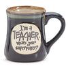 "I'm a Teacher, What's Your SuperPower?" Deep Black 18 oz. Coffee Mugs - 4 Pack