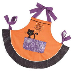 "I'm a WITCH. What's your superpower?" Orange Halloween Apron