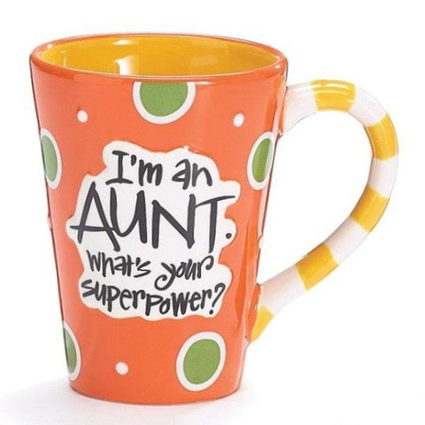 Picture of "I'm an Aunt. What's Your Superpower?" 12 oz. Coffee Mugs - 4 Pack