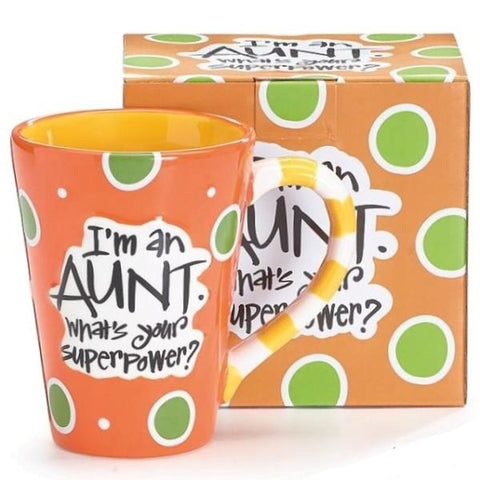 Picture of "I'm an Aunt. What's Your Superpower?" 12 oz. Coffee Mug